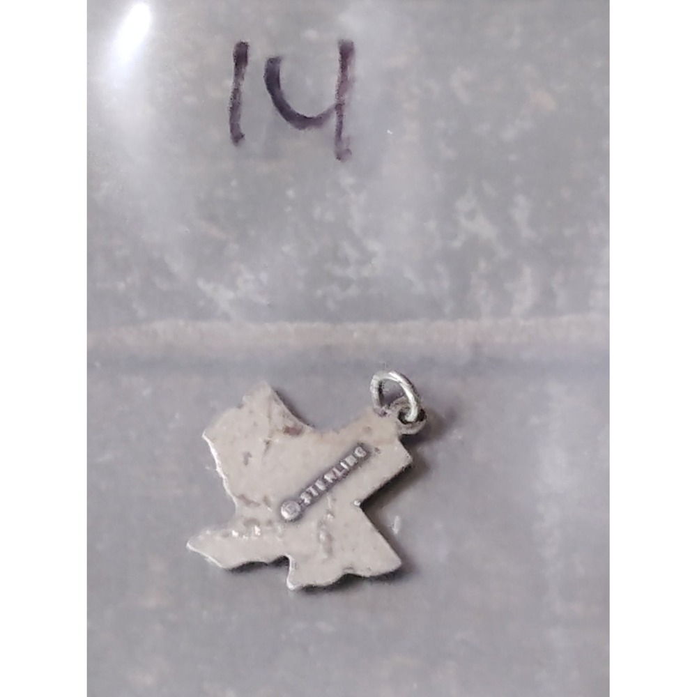 Vintage Sterling Silver Texas State Corpus Christi Travel Souvenir Charm Pendant